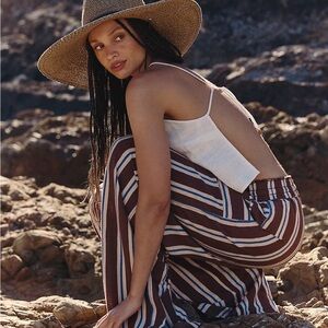 White linen backless top
